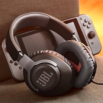 JBL, Fone de Ouvido Com Fio, Quantum 100M2, Headset Gamer, Over Ear, Microfone Removível - Preto