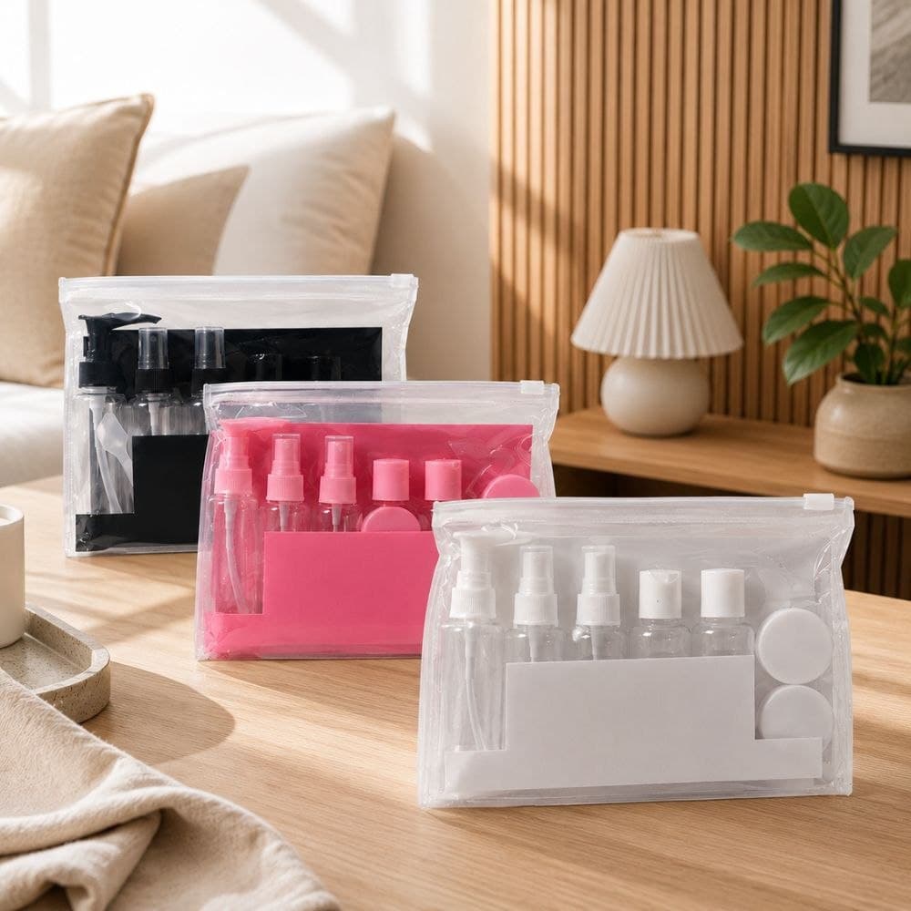 Kit 10 ou 9 Frascos para Viagem
